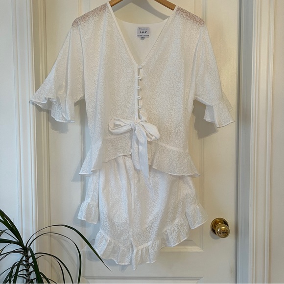 Sabo Skirt White Frilly Romper - Picture 5 of 10